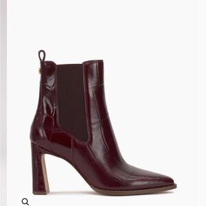 Vince Camuto- Dylan Plum Croc Leather Ankle Boot NIB 7.5